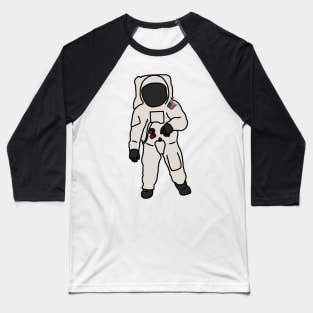 Buzz Aldrin Illustration Baseball T-Shirt
